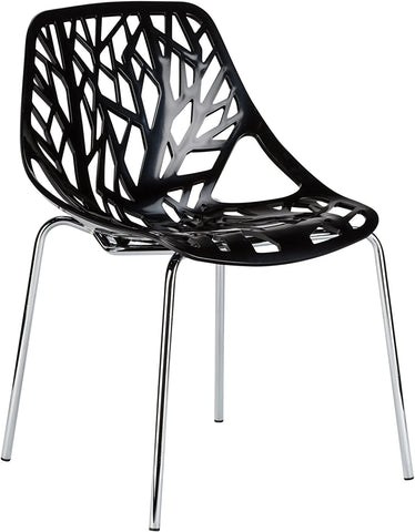 EdgeMod Birds Nest Dining Chair (Set of 4) -black