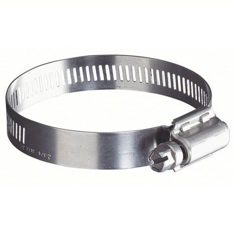 Worm Gear Hose Clamp: 304 Stainless Steel, Perforated Band, SAE # 306, 9/16 in Band Wd, 100 PK