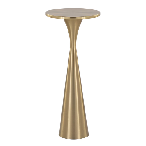 LumiSource Gemma Metal Side Table Modern Brass
