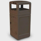 Commercial Zone 73295399 Square Dome Lid Trash Can, Forest Green
