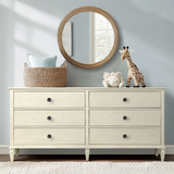 Victoria 6-Drawer Double Wide Wood Dresser