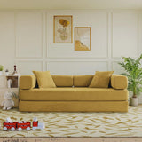Lozena 78-Inch King-Size Convertible Sleeper Sofa Bed with No Assembly, Hybrid Mattress Couch