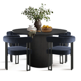 Set of 4 Upholstered 18.5" Seat Height Velvet Kitchen Dining Armchair (Set of 4)