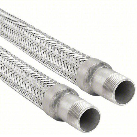 Flexible Metal Hose Assembly: 4 in Hose Inside Dia., 22 in Dynamic Min. Bend Radius (In.), MNPT