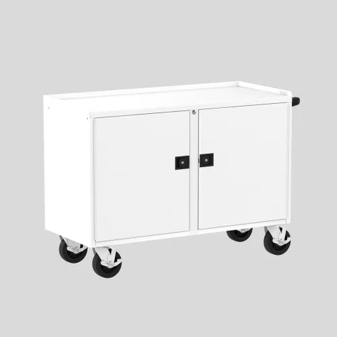 Valley Craft® Mobile Workbench with 4 Shelves & 2 Doors, 52"W x 21"D