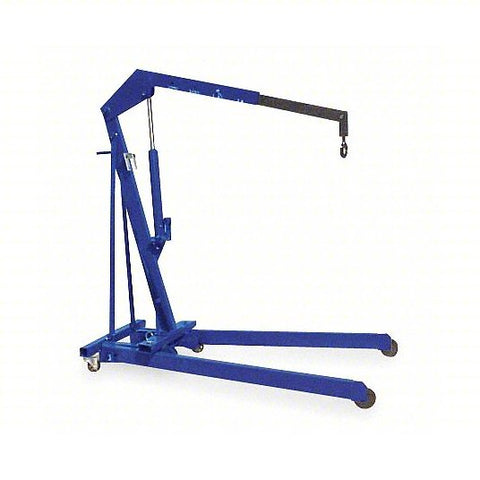 WESTWARD Engine Crane: Engine Crane, Steel, 1 ton Load Capacity, 1 Boom Positions, Blue, Mechanical
