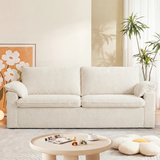 70" Corduroy Loveseat Sofa, Ultra-Comfy Upholstered Couch With 2 Wide Armrest Pillows For Apartment