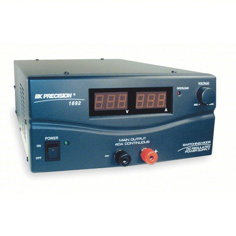 Single Output DC Power Supply: 3 to 15V, 0 to 40 A, 120V AC, 10 mVrms, 2 Digital