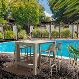 Farrah Rectangular 5 - Piece 4 - Person Outdoor Standing Height Table Set
