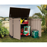 Keter 4 ft. W x 2 ft. D 30-Cu Ft Durable Resin Horizontal Shed All-Weather Outdoor Storage