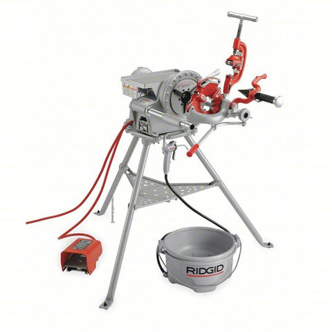 RIDGID Portable Pipe Threading Machine: 300, For 1/8 in to 2 in Pipe, 1/2 hp, Manual Chuck, 1 Speed