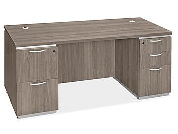 Downtown Executive Office Desk - 66 x 30", Gray