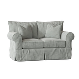 Amari 63" Rolled Arm Slipcovered Loveseat