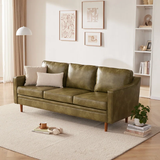 Azleigh 80.31'' Faux Leather Square Arm Sofa