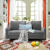 Hasaam 56.3" Wide Velvet Round Arms Small Apartment Loveseat