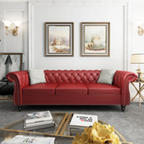 Bushea 84'' Faux Leather Sofa