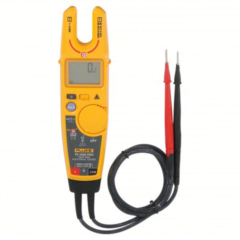 FLUKE Digital Clamp Meter: Open-Jaw Jaw, CAT III 1000V, TRMS, 200 A Max. AC Current, T6-1000/WWG