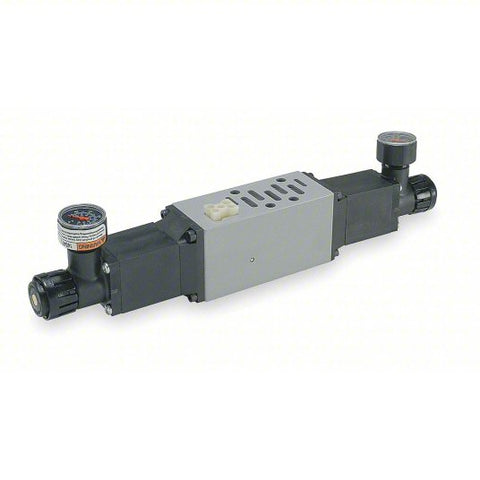 PARKER Manifold Air Regulator: 3 cfm Max Flow Rate, 5 psi to 125 psi, 120°F Max Op Temp, 5599-1