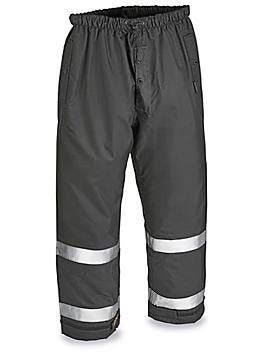 Black Hi-Vis Rain Pants - 2XL