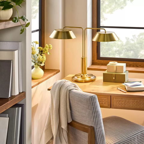 Brass Double-Shaded Table Lamp - Hearth & Hand™ with Magnolia