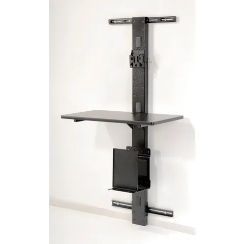 72"H Wall Mount Unit with VESA Mount - Black