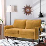 Everly Quinn Hessville Sofa 56" Velvet Round Arm Loveseat