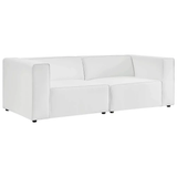 2pc Mingle Vegan Leather Sectional Sofa Loveseat - Modway