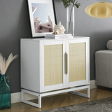 Modern Rattan 2 Door Sideboard,Accent Storage Cabinet