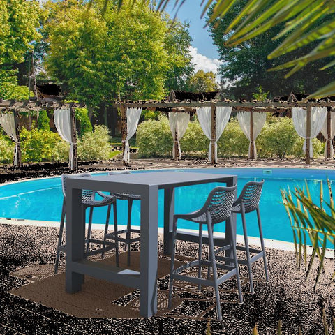 Farrah Rectangular 5 - Piece 4 - Person Outdoor Standing Height Table Set