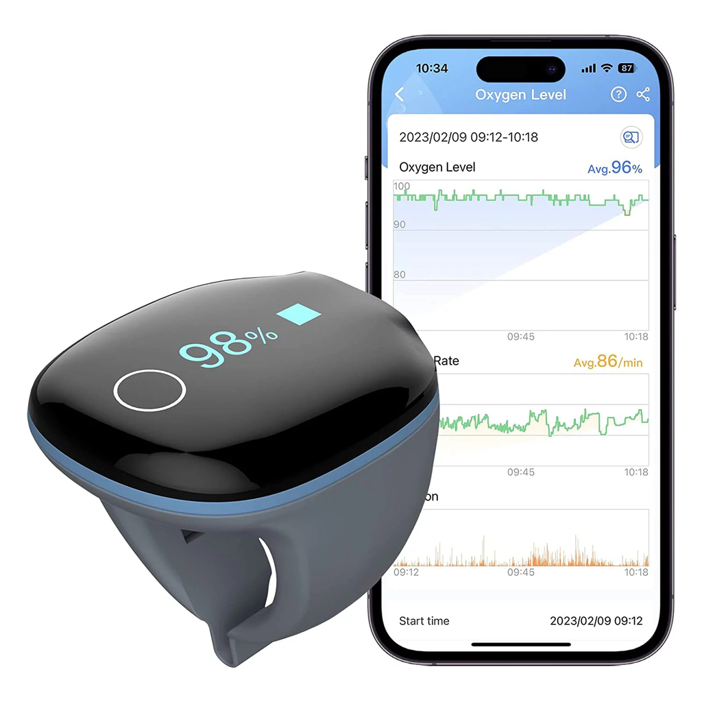 O2Ring Finger Oxygen Monitor,Wearable Pulse Oximeter for Heart Rate an ...