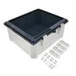 DIN Rail Mount Enclosures Polycarbonate Enclosure; with Clear Cover; 14 in x 12 in x 6 in