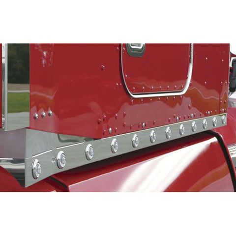 Kenworth T660 stainless steel 72" sleeper panels w/24 bullseye LED lights
