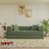 Lozena 78-Inch King-Size Convertible Sleeper Sofa Bed with No Assembly, Hybrid Mattress Couch