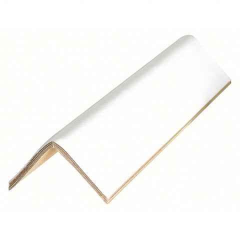 Edge Protector: 2 in Wd, 2 in Dp, 30 in Lg, 0.16 in Thick, White, Paperboard, 100 PK