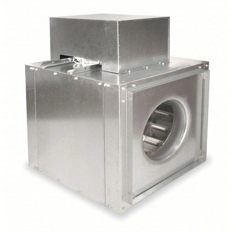 In-Line Duct Blower: 11 in Wheel, Belt Drive, Includes Drive Pack, 687 cfm @ 0.250 in SP, 1/4 hp