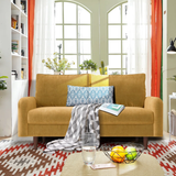Hasaam 56.3" Wide Velvet Round Arms Small Apartment Loveseat