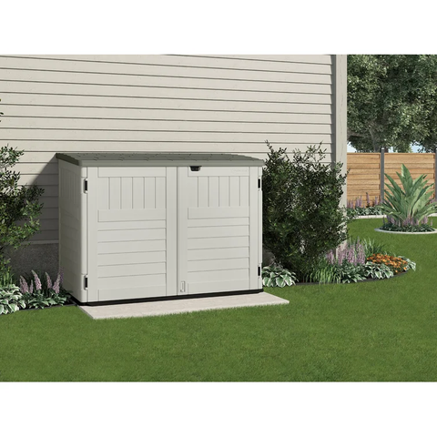 Suncast 5 ft. 10 in. W x 3 ft. 8 in. D Stow-Away Horizontal Storage Shed