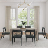 Keissy 6 - Person Pine Solid Wood Dining Set