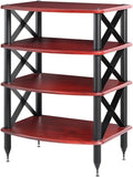 pangea Audio Vulcan X Four Shelf Audio Rack Media Stand, and Components Cabinet