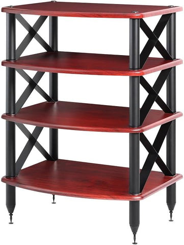 pangea Audio Vulcan X Four Shelf Audio Rack Media Stand, and Components Cabinet
