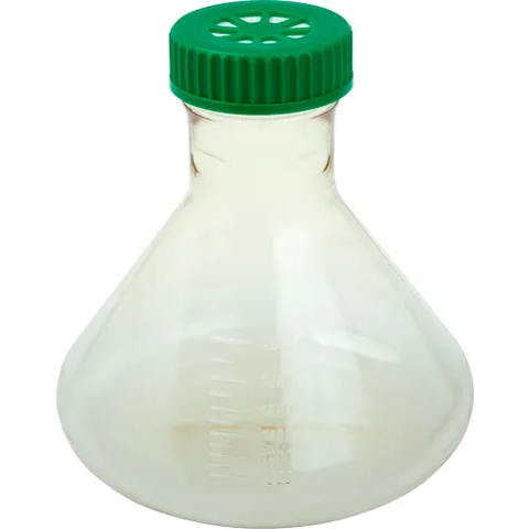 CELLTREAT® 2L Fernbach Flask, Vent Cap, Plain Bottom, Polycarbonate, Sterile