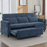 2-in-1 Sofa Bed, 3-seater Sofa Couch with Pull-out Sofa Bed, a Reversible Recliner