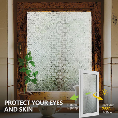 Glassy Petals Design Glass Accent Window Film