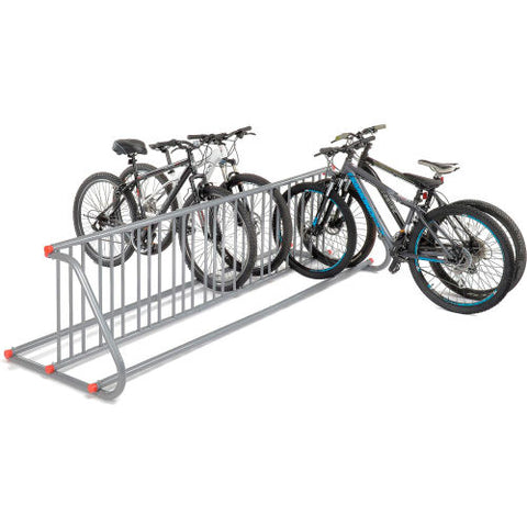 Double-Sided Grid Bike Rack, 18-Bike Capacity, Powder Coated Steel