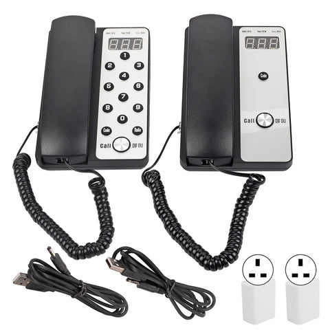 Pair of Host Extension Internal Telephone Wireless Voice Intercom Call for Building Office