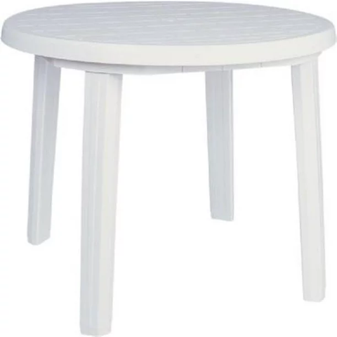 ISP125-WHI 35.5 in. Ronda Resin Round Dining Table White