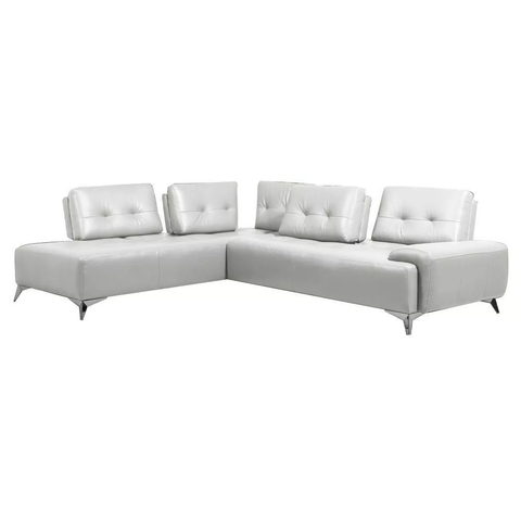 Acme Furniture Turano Sectional Sofa Pearl White Leather