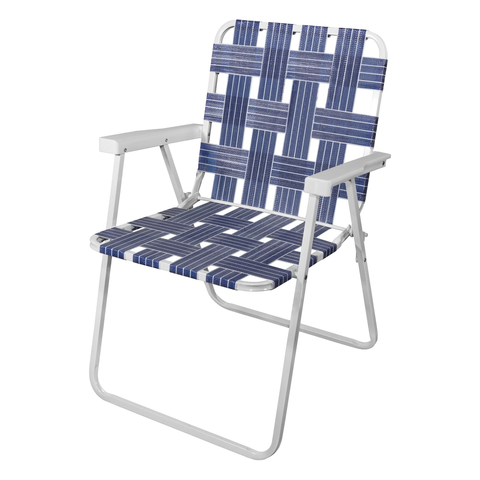 BY055-0138 Blue Web Fold Chair Steel