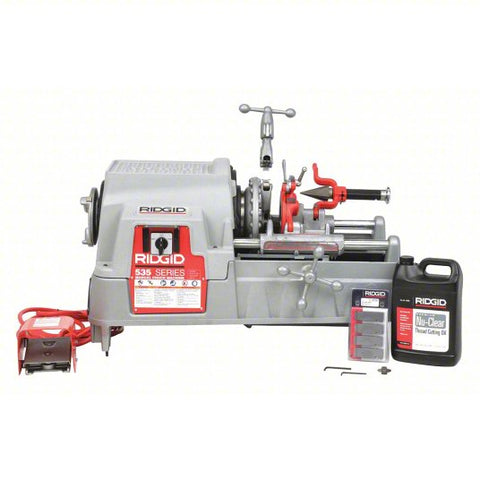 RIDGID Pipe Threading Machine: 535, For 1/8 in to 2 in Pipe, 2 hp, Manual Chuck, 1 Speed, Std, NPT