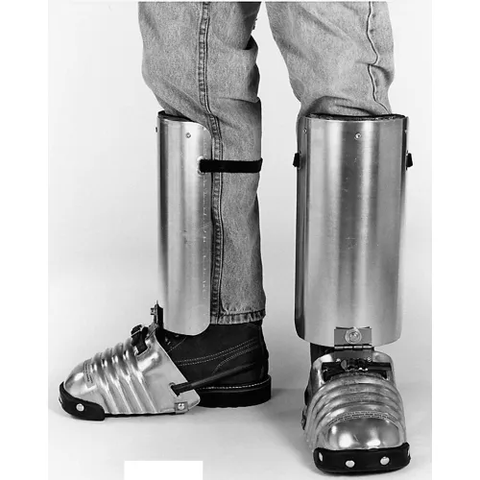 Ellwood Safety Men's Foot-Shin Guards, Steel Toe Clip, Leather Strap, 5"W, Standard, 1 Pair